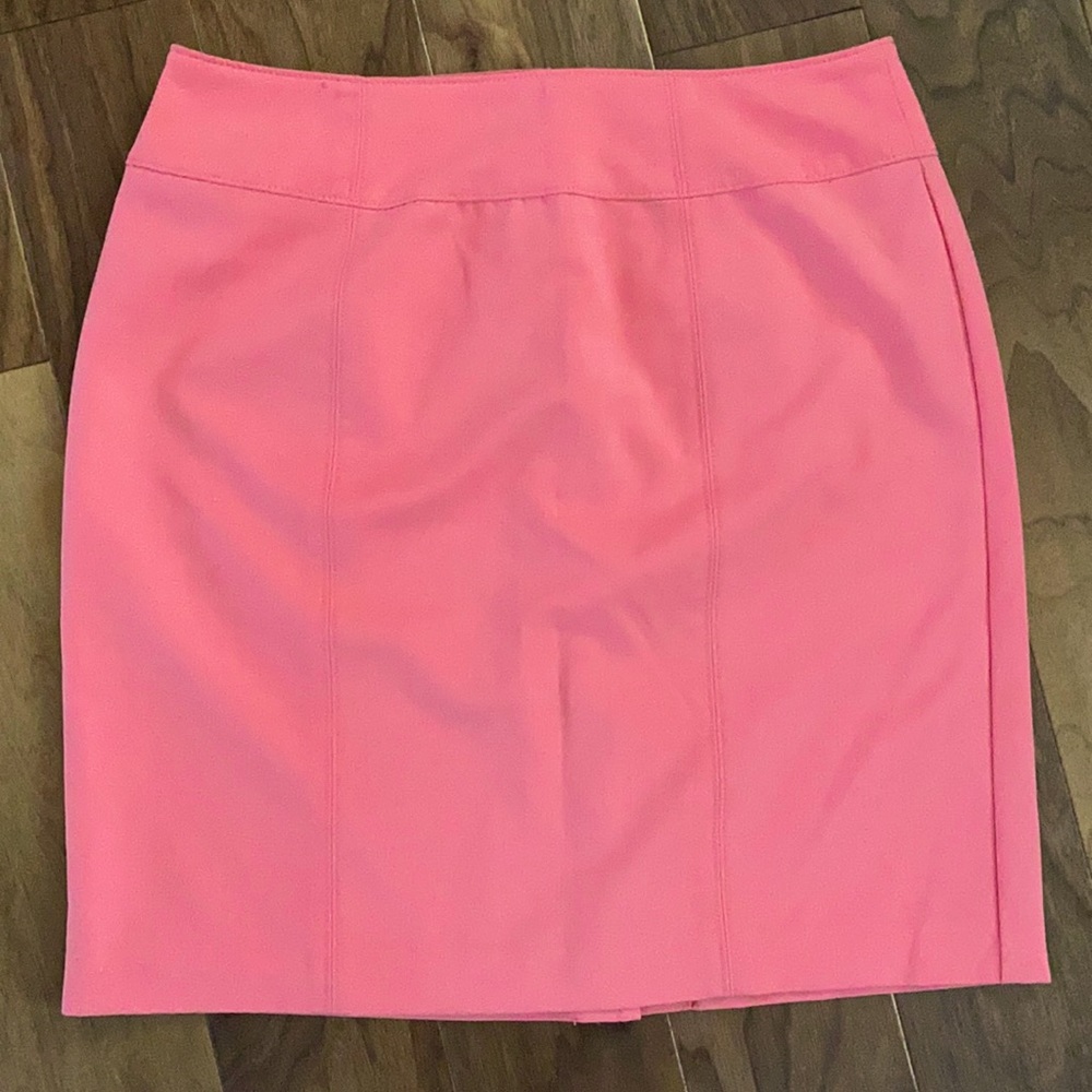 Light coral pink pencil skirt